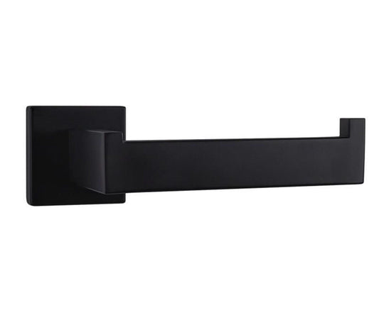 Lexora Bagno Lucido Stainless Steel Toilet Paper Holder in Matte Black