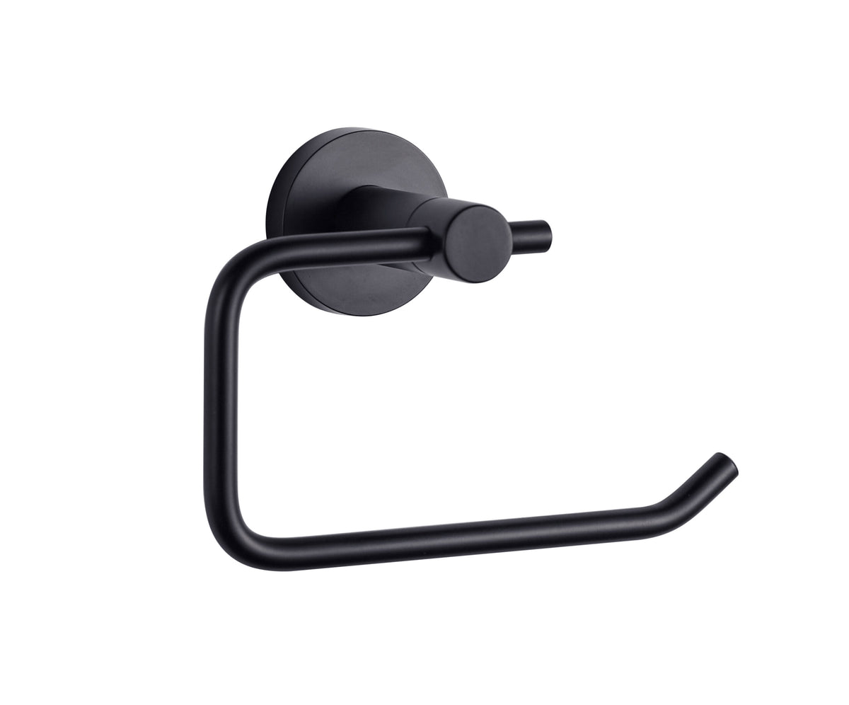 Lexora Bagno Nera Stainless Steel Toilet Paper Holder in Matte Black