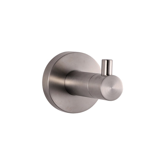 Lexora Bagno Nera Stainless Steel Robe Hook in Satin Nickel