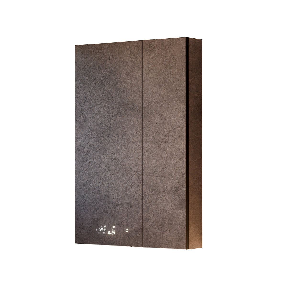 Lexora Savera 24 in. W x 36 in. H Recessed or Surface-Mount LED Mirror Medicine Cabinet with Defogger