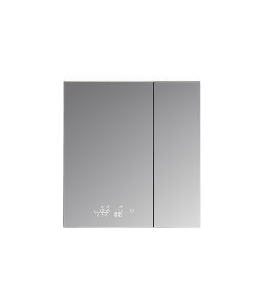 Lexora Savera 30 in. W x 32 in. H Recessed or Surface-Mount LED Mirror Medicine Cabinet with Defogger