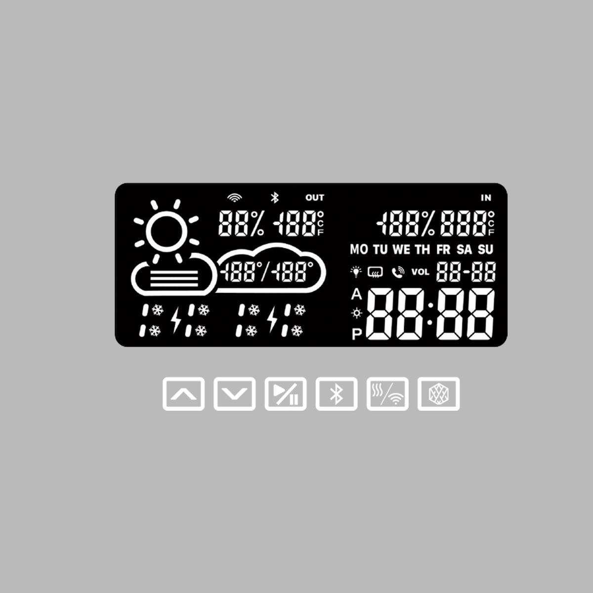 Lexora Savera 30 in. W x 36 in. H Recessed or Surface-Mount LED Mirror Medicine Cabinet with Defogger
