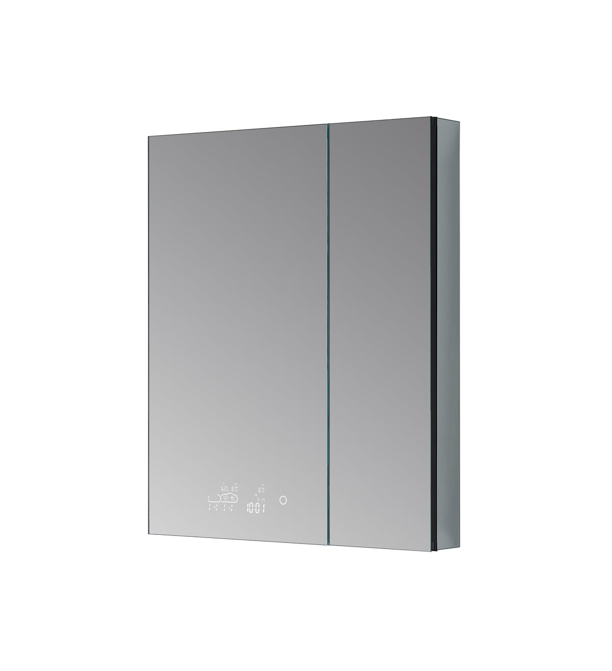 Lexora Savera 30 in. W x 36 in. H Recessed or Surface-Mount LED Mirror Medicine Cabinet with Defogger