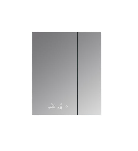 Lexora Savera 30 in. W x 36 in. H Recessed or Surface-Mount LED Mirror Medicine Cabinet with Defogger
