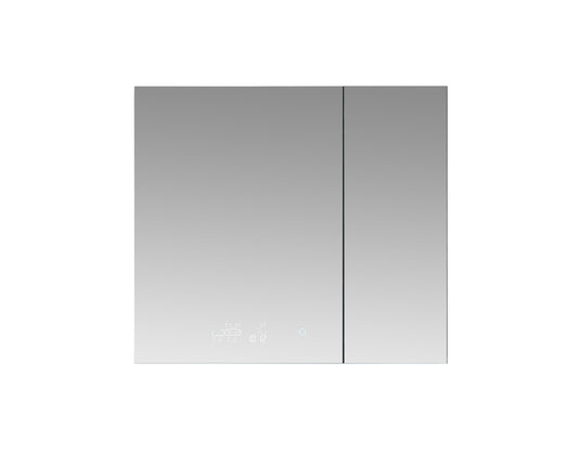Lexora Savera 36 in. W x 36 in. H Recessed or Surface-Mount LED Mirror Medicine Cabinet with Defogger