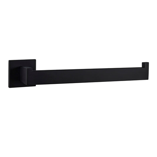 Lexora Bagno Lucido Stainless Steel Towel Holder in Matte Black