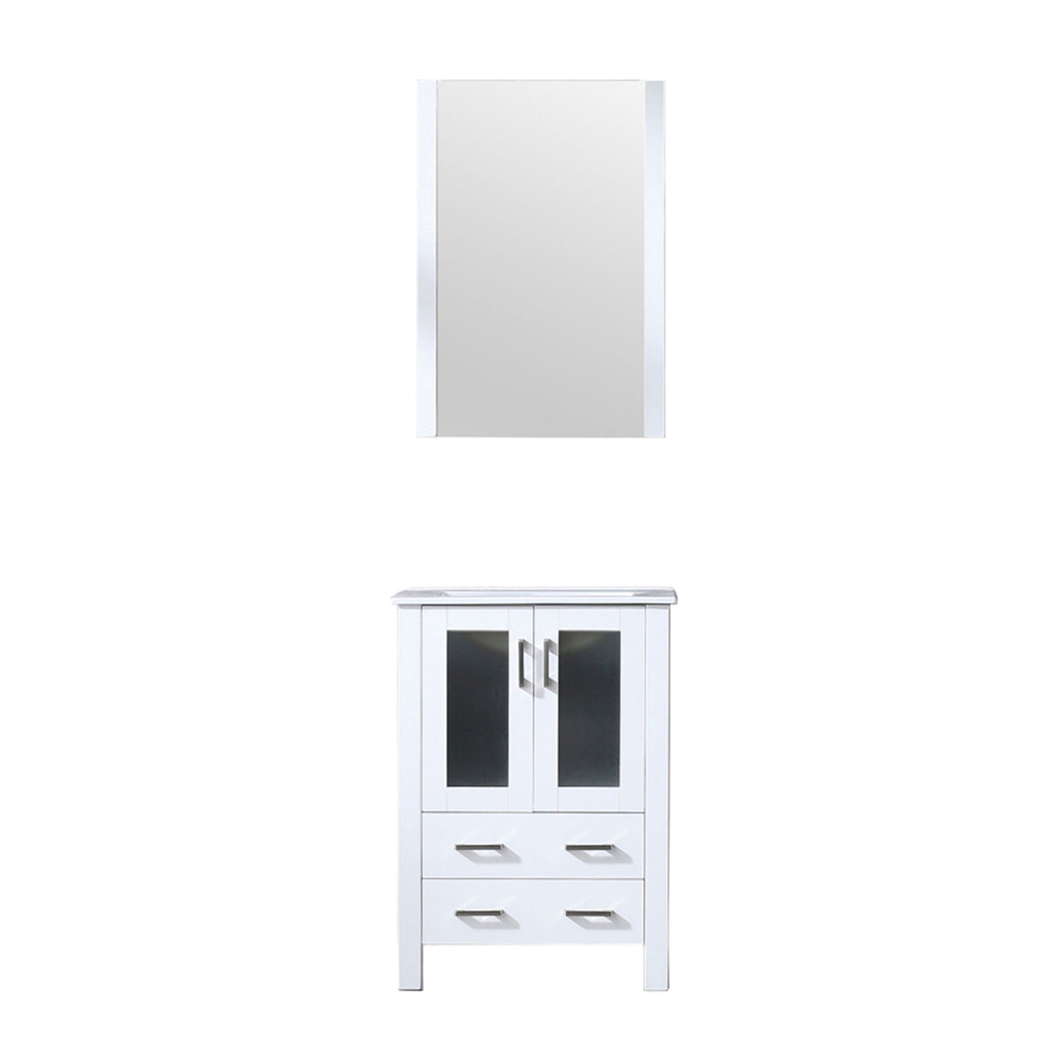 Lexora Volez 24 in. White Single Sink Bath Vanity