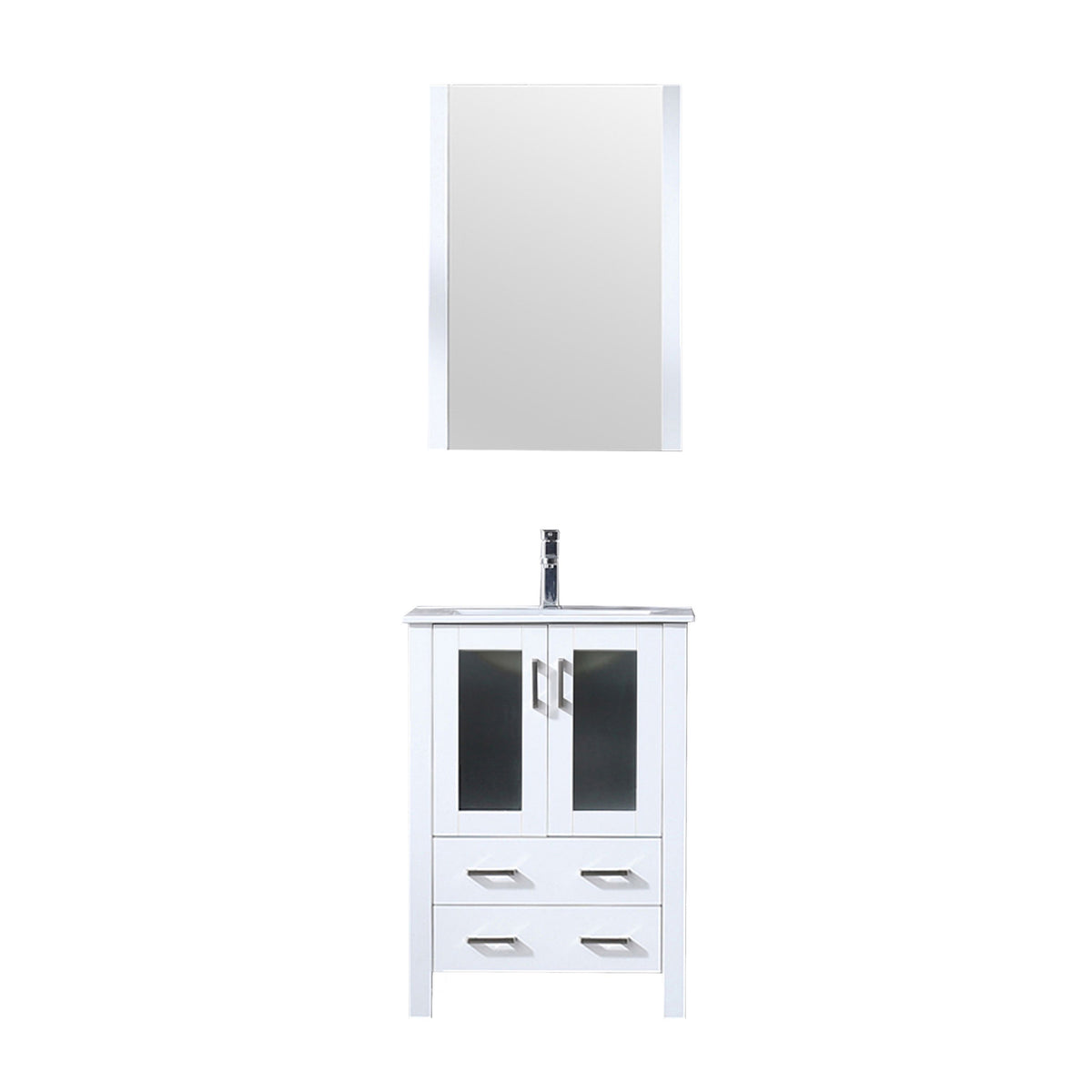 Lexora Volez 24 in. White Single Sink Bath Vanity