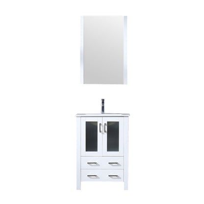 Lexora Volez 24 in. White Single Sink Bath Vanity