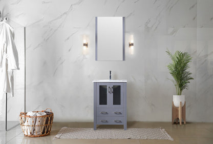 Lexora Volez 24 in. Dark Grey Single Sink Bath Vanity