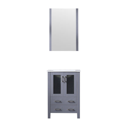 Lexora Volez 24 in. Dark Grey Single Sink Bath Vanity