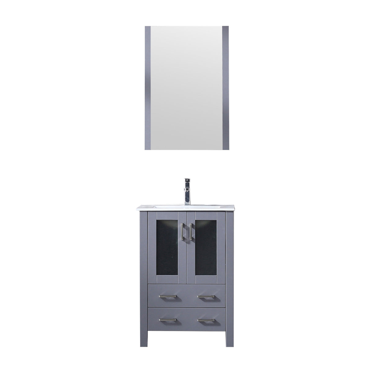 Lexora Volez 24 in. Dark Grey Single Sink Bath Vanity
