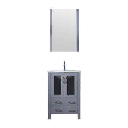 Lexora Volez 24 in. Dark Grey Single Sink Bath Vanity