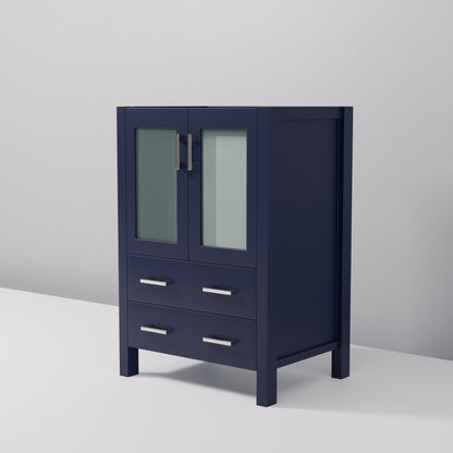 Lexora Volez 24 in. Navy Blue Single Sink Bath Vanity
