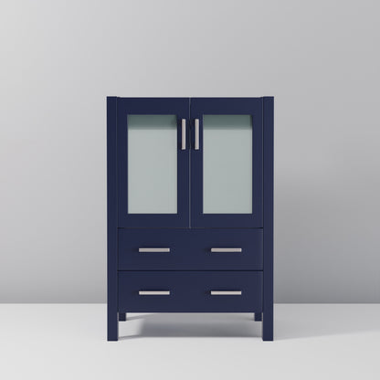 Lexora Volez 24 in. Navy Blue Single Sink Bath Vanity