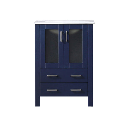 Lexora Volez 24 in. Navy Blue Single Sink Bath Vanity