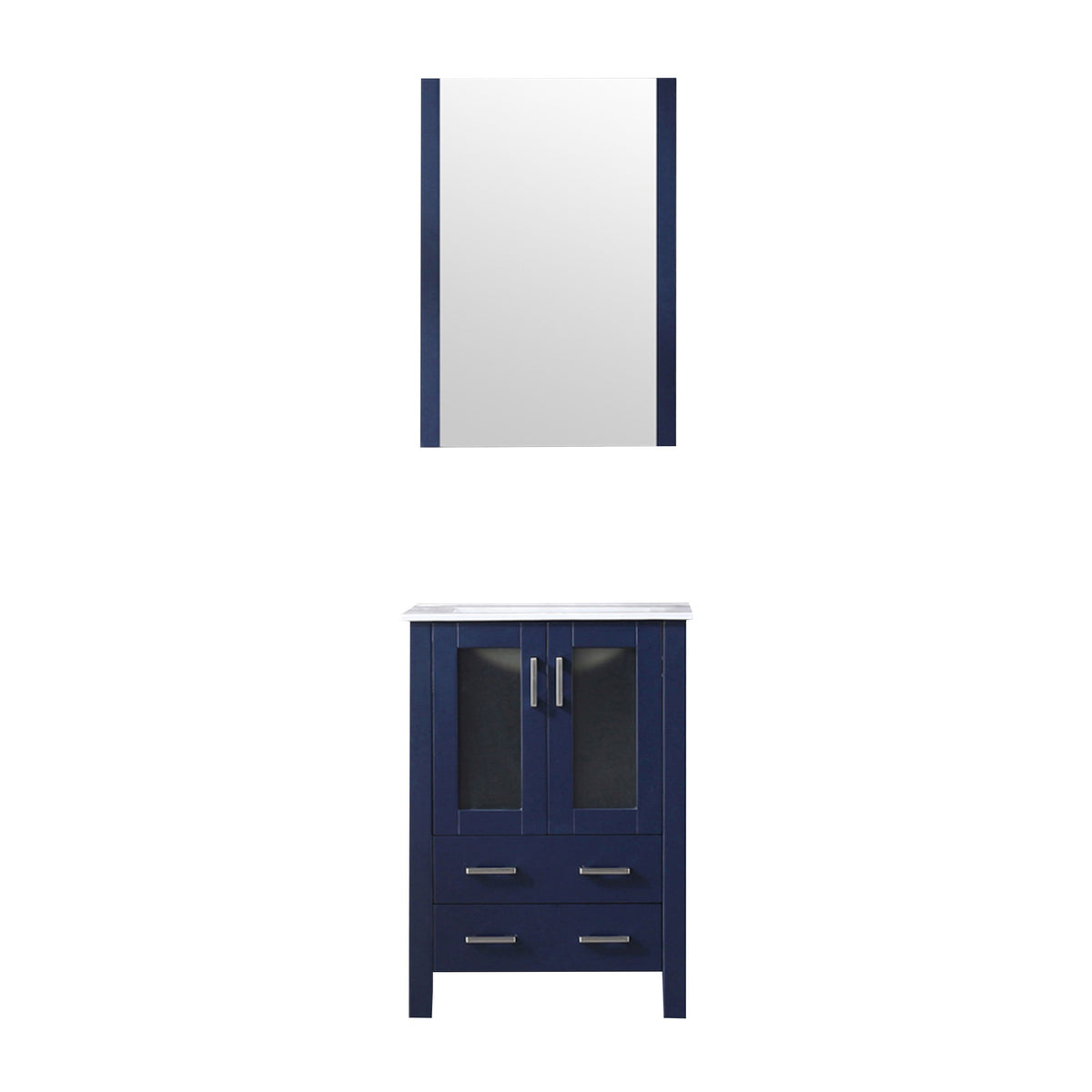 Lexora Volez 24 in. Navy Blue Single Sink Bath Vanity