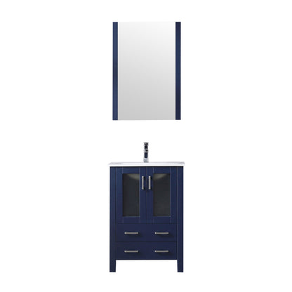 Lexora Volez 24 in. Navy Blue Single Sink Bath Vanity