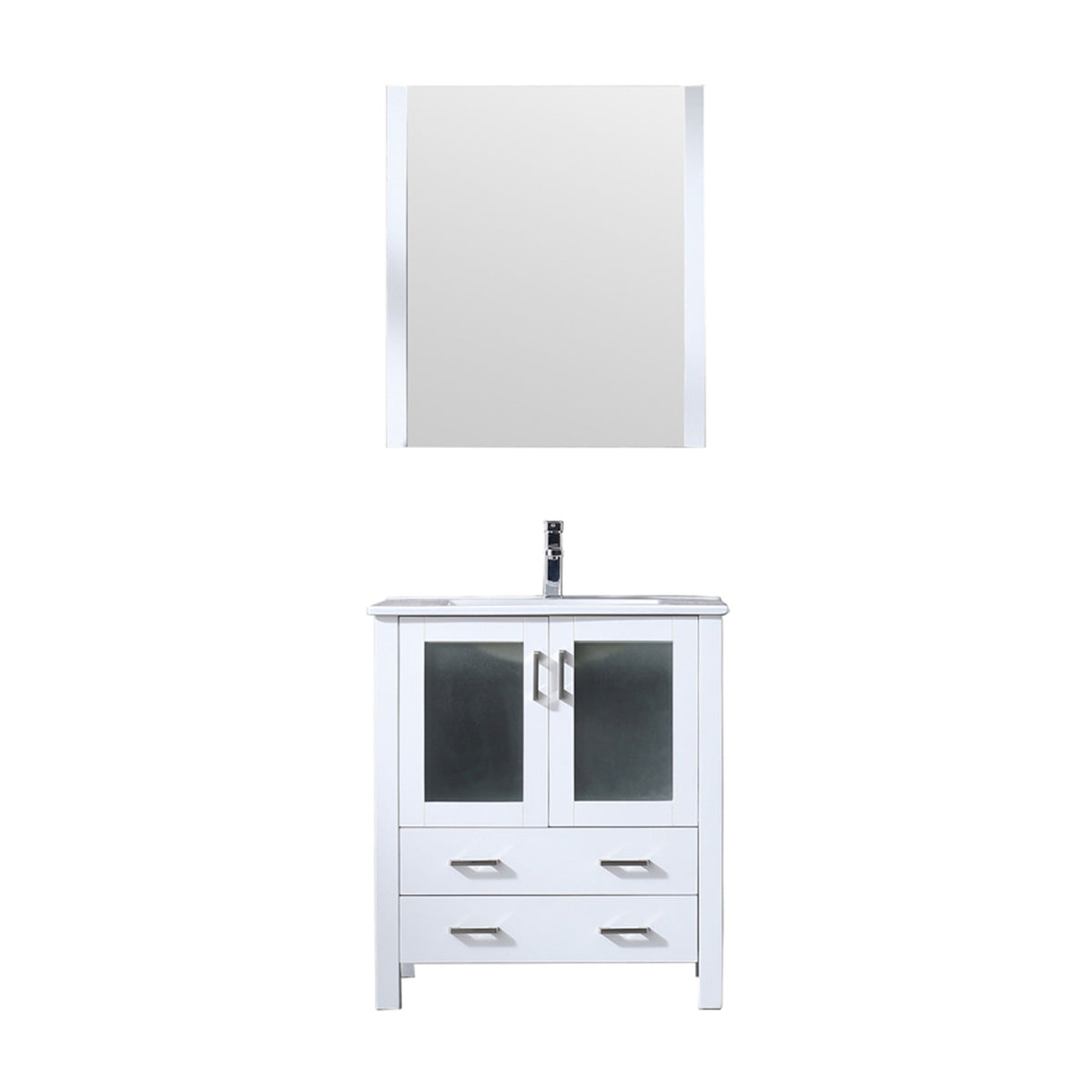 Lexora Volez 30 in. White Single Sink Bath Vanity