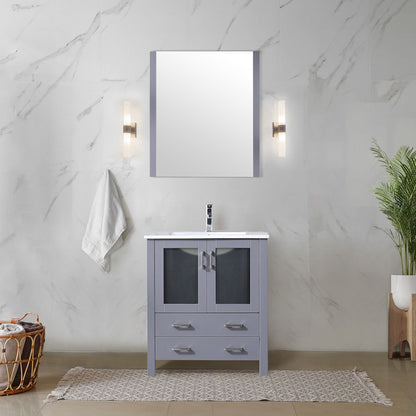 Lexora Volez 30 in. Dark Grey Single Sink Bath Vanity