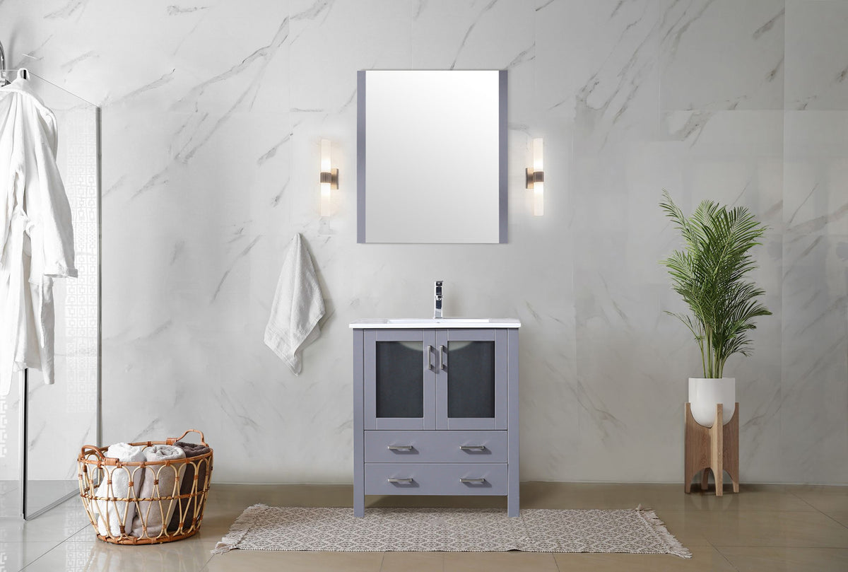 Lexora Volez 30 in. Dark Grey Single Sink Bath Vanity