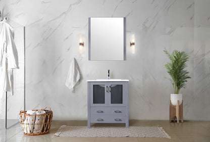 Lexora Volez 30 in. Dark Grey Single Sink Bath Vanity