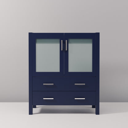 Lexora Volez 30 in. Navy Blue Single Sink Bath Vanity