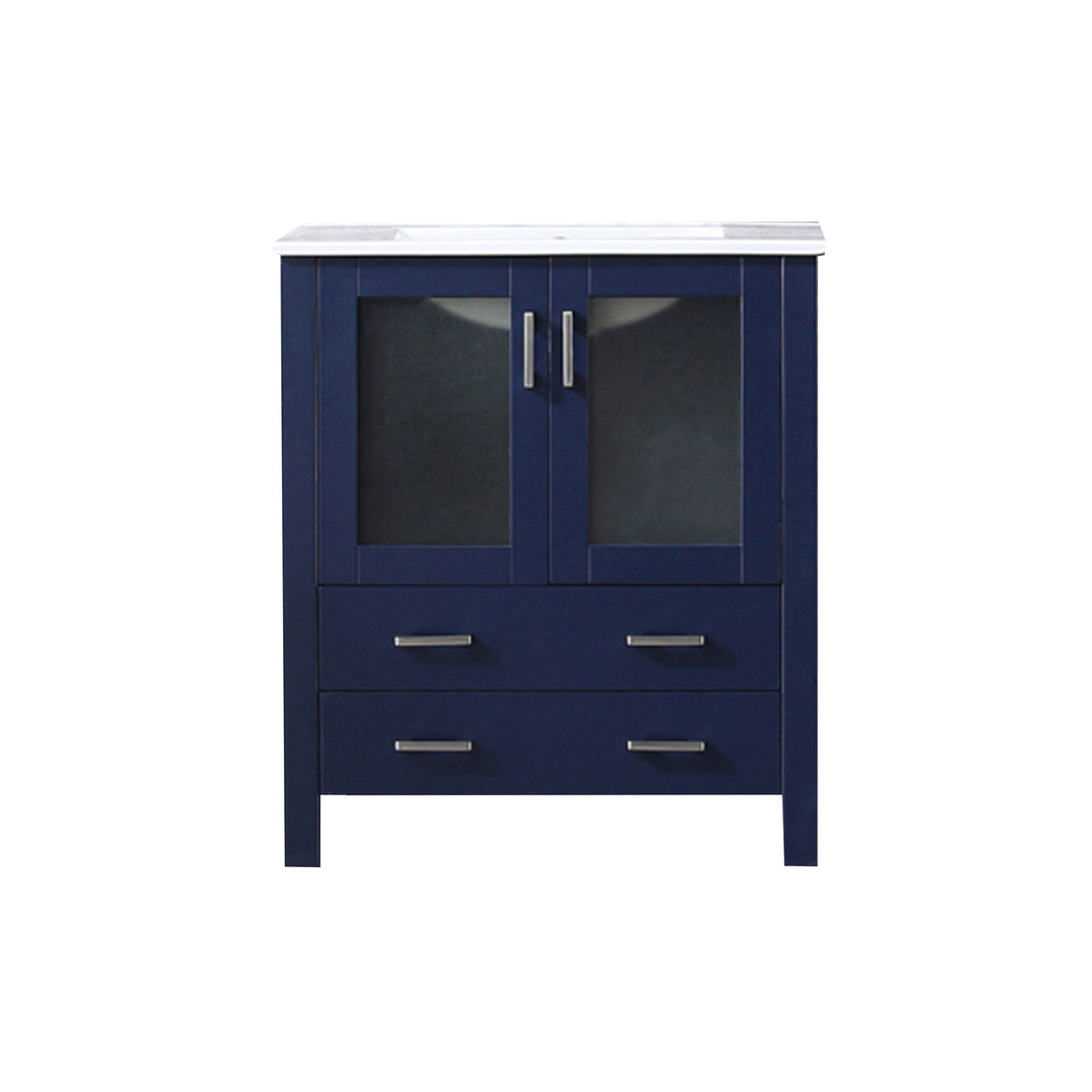 Lexora Volez 30 in. Navy Blue Single Sink Bath Vanity