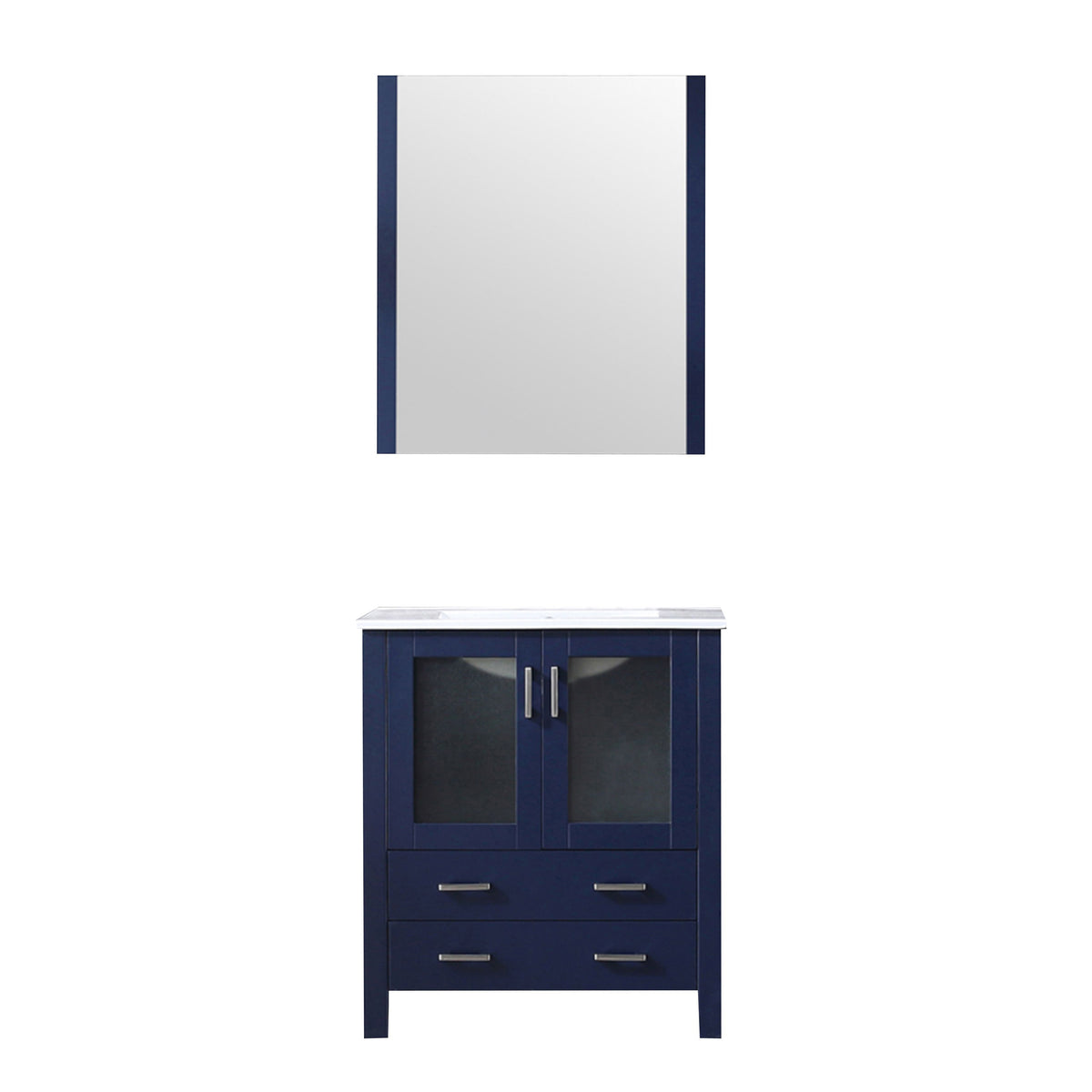 Lexora Volez 30 in. Navy Blue Single Sink Bath Vanity
