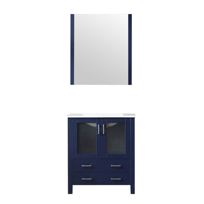 Lexora Volez 30 in. Navy Blue Single Sink Bath Vanity