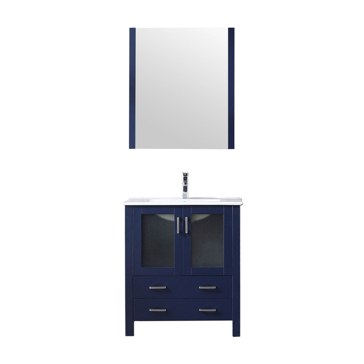 Lexora Volez 30 in. Navy Blue Single Sink Bath Vanity