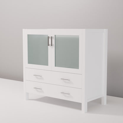 Lexora Volez 36 in. White Single Sink Bath Vanity