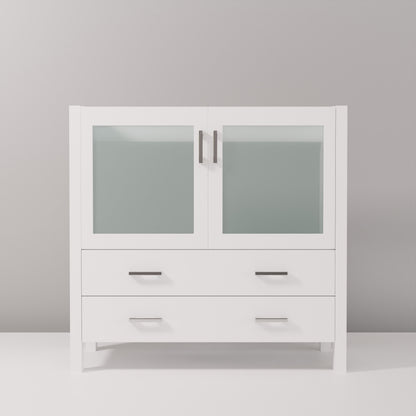 Lexora Volez 36 in. White Single Sink Bath Vanity