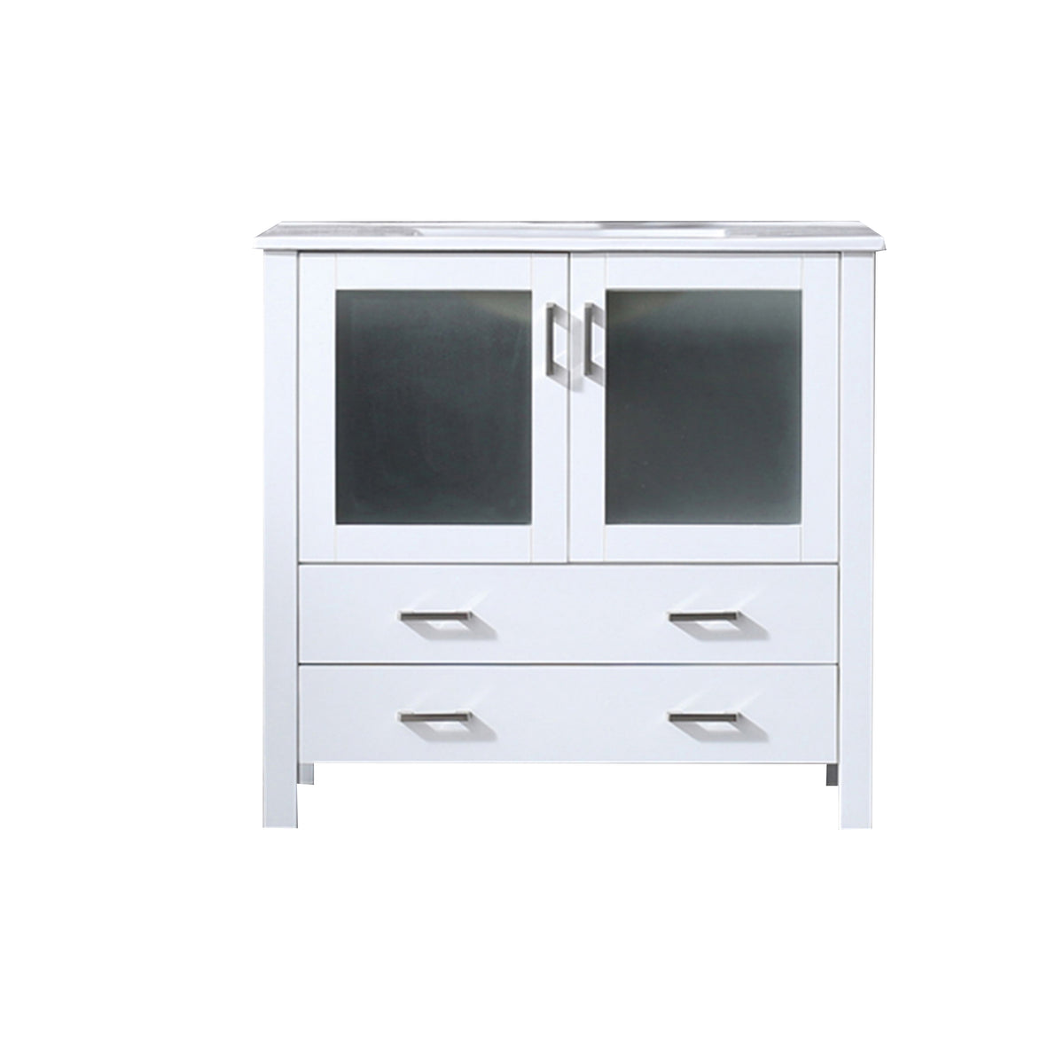 Lexora Volez 36 in. White Single Sink Bath Vanity