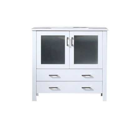 Lexora Volez 36 in. White Single Sink Bath Vanity