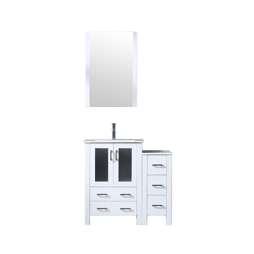 Lexora Volez 36 in. White Single Sink Bath Vanity