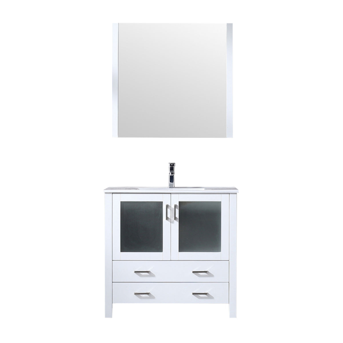 Lexora Volez 36 in. White Single Sink Bath Vanity