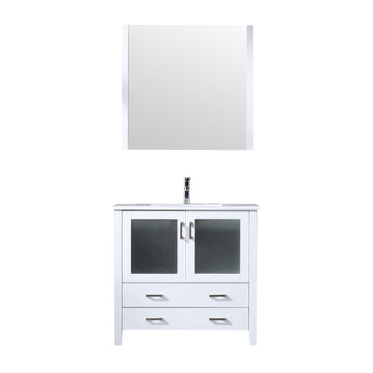 Lexora Volez 36 in. White Single Sink Bath Vanity