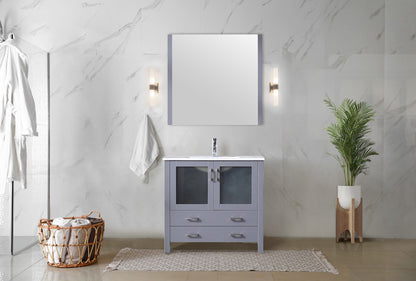 Lexora Volez 36 in. Dark Grey Single Sink Bath Vanity