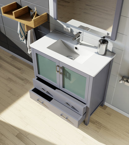 Lexora Volez 36 in. Dark Grey Single Sink Bath Vanity