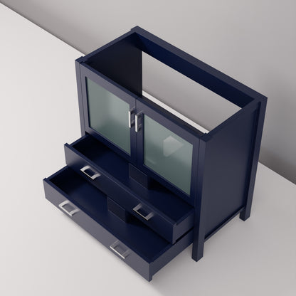 Lexora Volez 36 in. Navy Blue Single Sink Bath Vanity