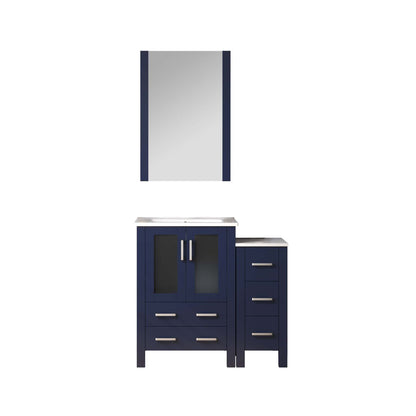 Lexora Volez 36 in. Navy Blue Single Sink Bath Vanity