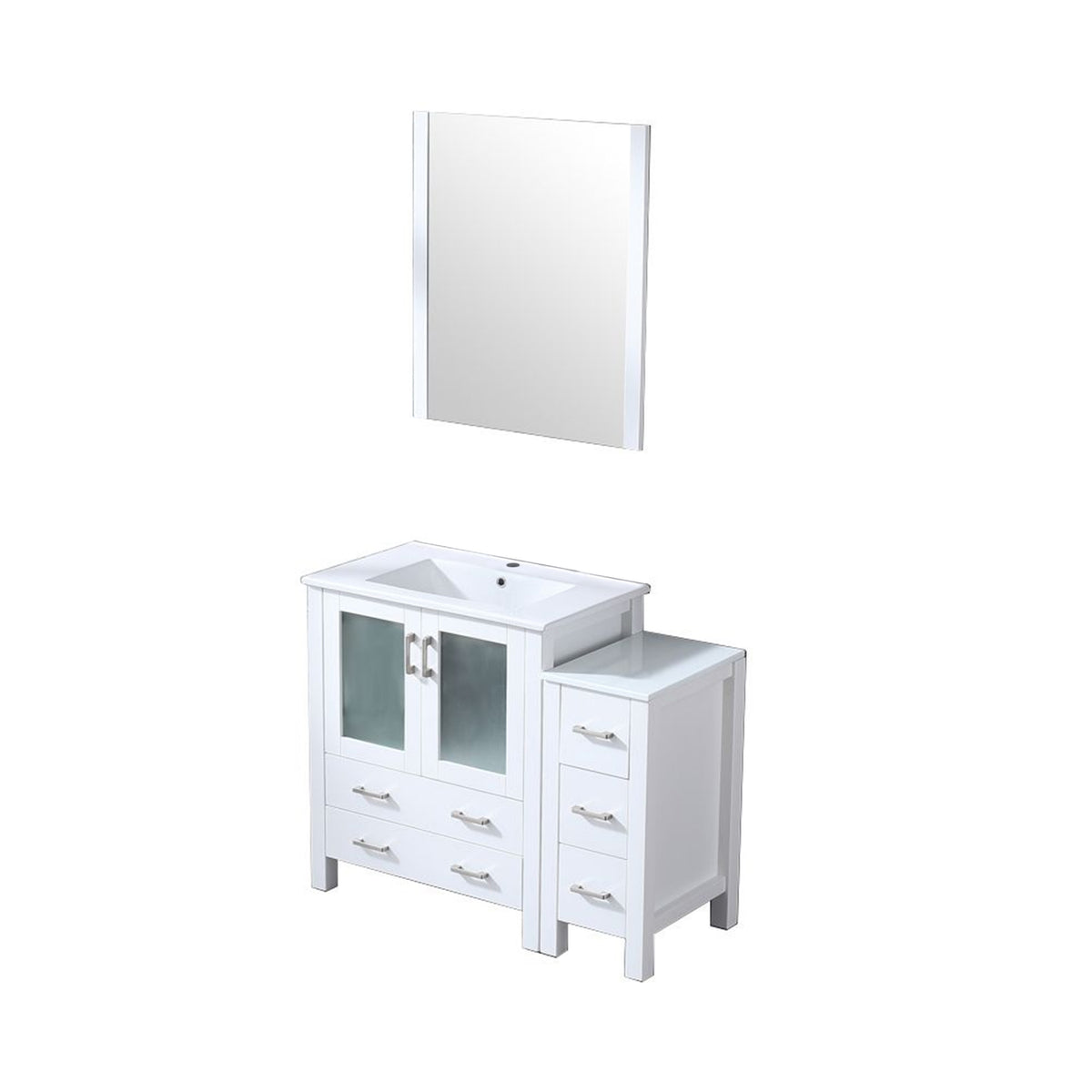 Lexora Volez 42 in. White Single Sink Bath Vanity