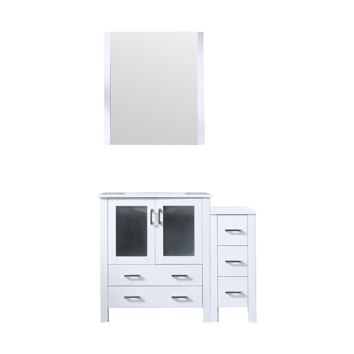 Lexora Volez 42 in. White Single Sink Bath Vanity
