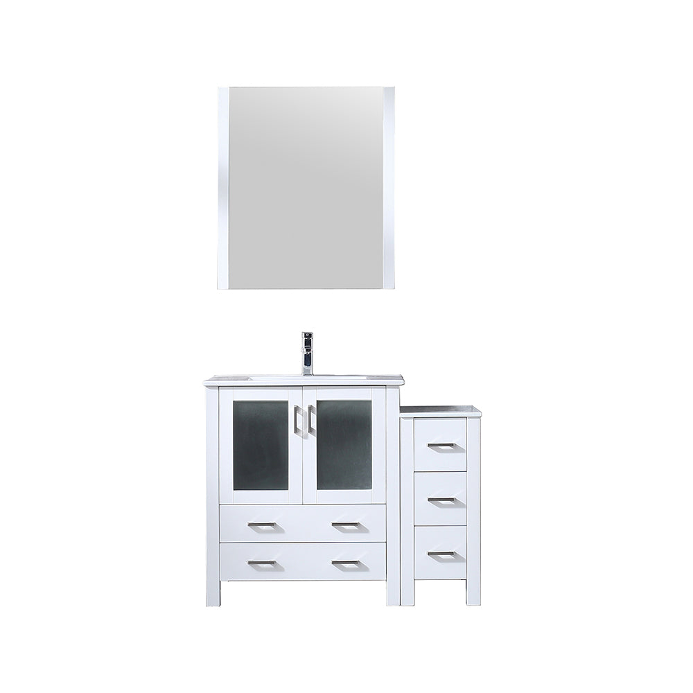 Lexora Volez 42 in. White Single Sink Bath Vanity