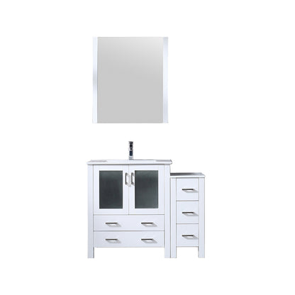 Lexora Volez 42 in. White Single Sink Bath Vanity