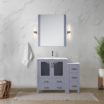 Lexora Volez 42 in. Dark Grey Single Sink Bath Vanity