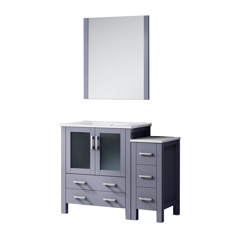 Lexora Volez 42 in. Dark Grey Single Sink Bath Vanity