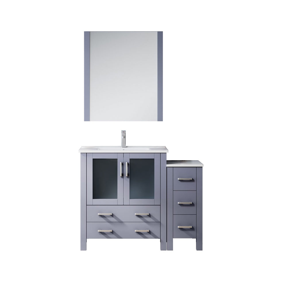 Lexora Volez 42 in. Dark Grey Single Sink Bath Vanity