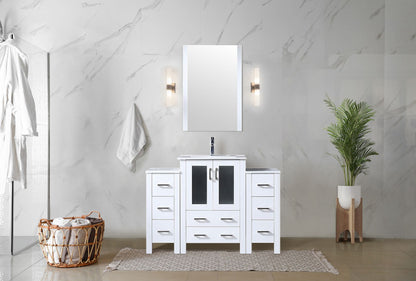 Lexora Volez 48 in. White Single Sink Bath Vanity